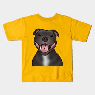 Staffordshire Bull Terrier Dog Portrait (Staffie) Kids T-Shirt